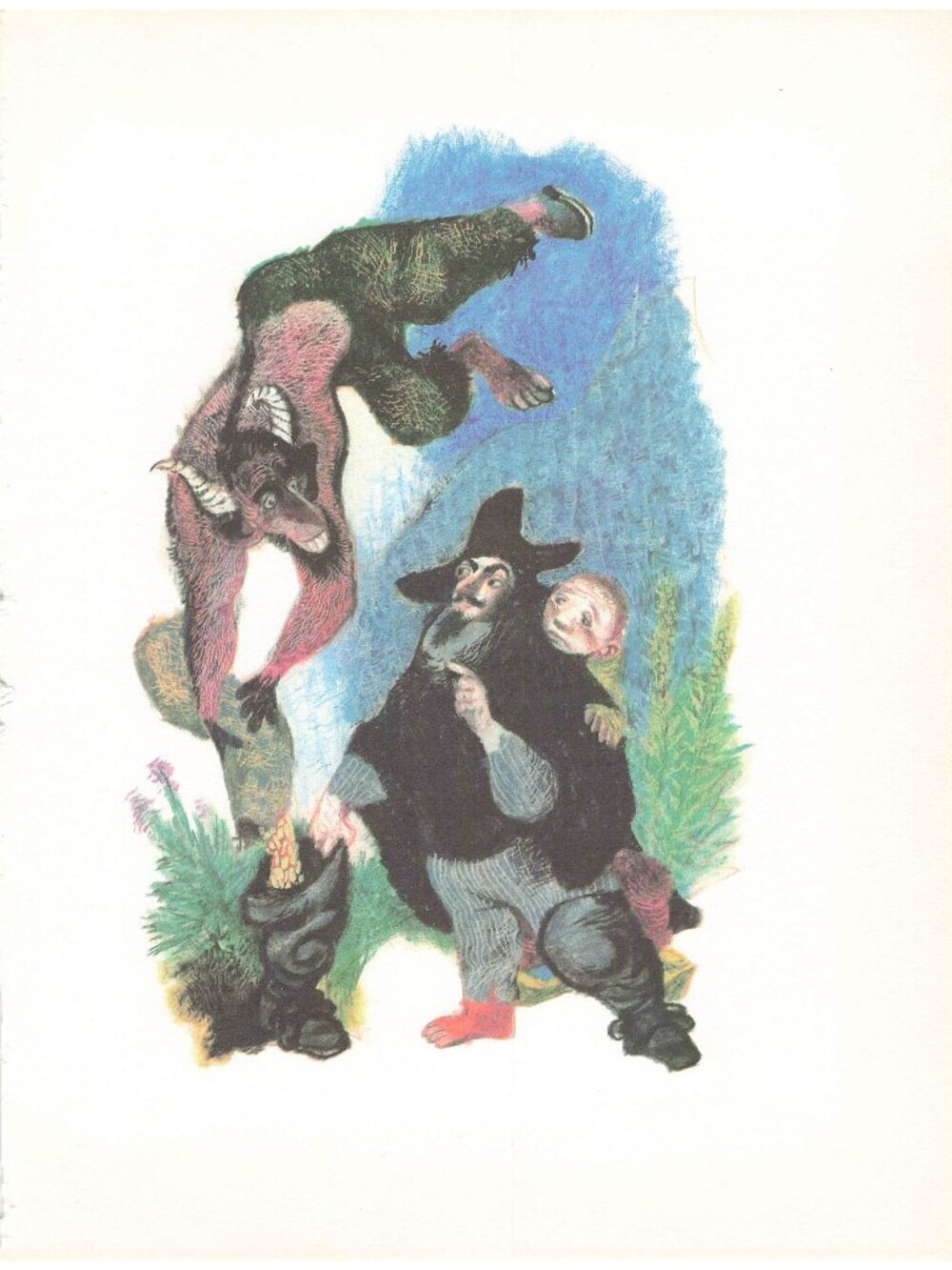 The Grave Mound Jiri Trnka 8.5"x10" Art Print Brothers Grimm German Fairy Tales